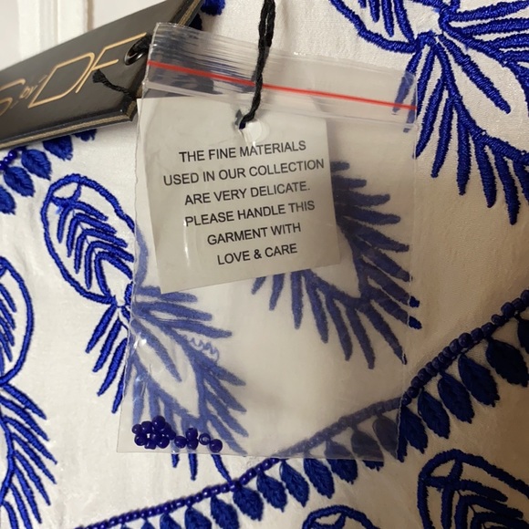 As by DF White Silk Mini Embroidered Dress - Picture 10 of 12